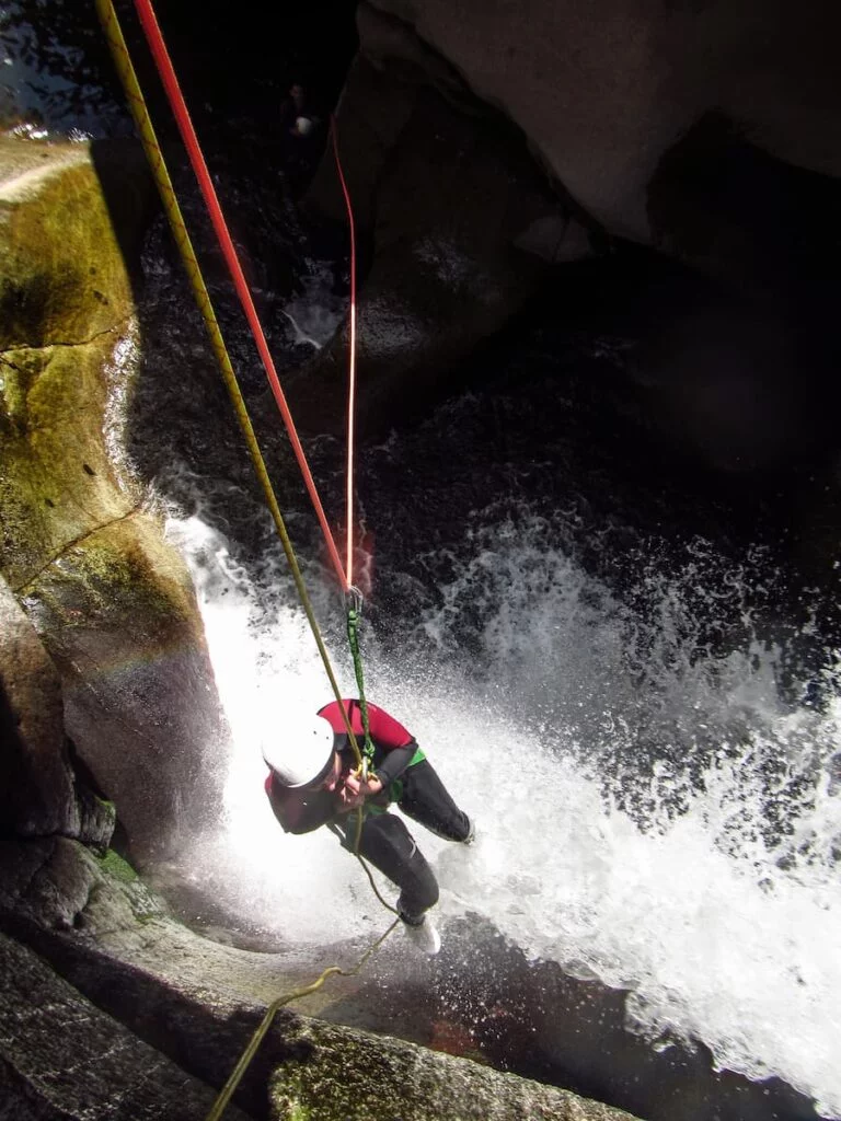 Le dernier rappel du canyoning à Molitg